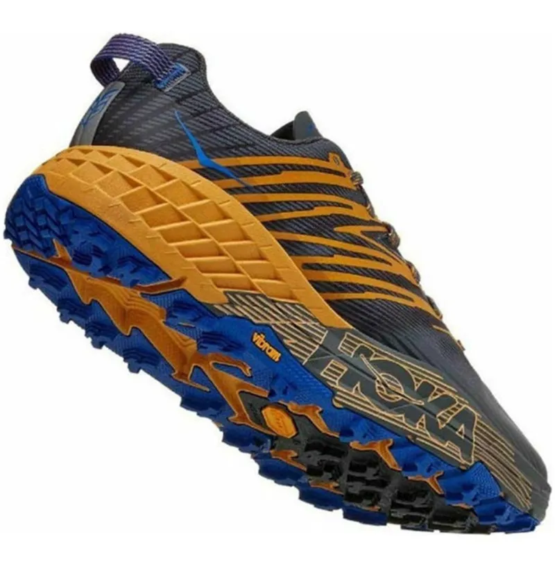 Hoka One One Men's Speedgoat 4 Castlerock/Golden Yellow UK 8.5-4